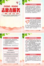 志愿者服务宣传展板图片素材
