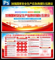 加强国家安全生产应急救援队伍建设展板