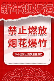 小区禁放烟花爆竹海报