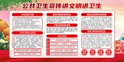 公共卫生宣传讲文明讲卫生展板图片素材