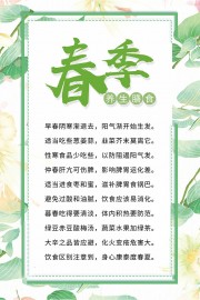 小清新春季养生膳食海报