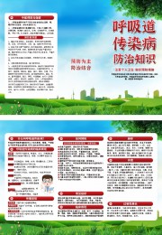 呼吸道传染病健康科普宣传三折页模板
