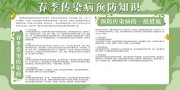 绿色春季传染病预防知识宣传栏