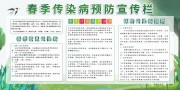 绿色春季传染病预防宣传栏