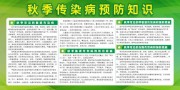 秋季传染病预防知识展板
