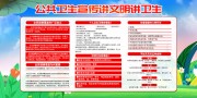 公共卫生讲文明讲卫生宣传栏图片素材