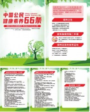中国公民健康素养挂图模板下载