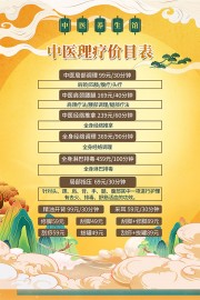 中医馆价目表海报
