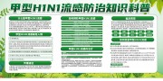 绿色甲型H1N1流感防治知识科普展板