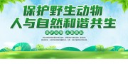 时尚保护野生动物宣传展板