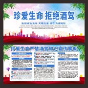 珍爱生命拒绝酒驾展板
