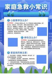 家庭急救小常识海报图片