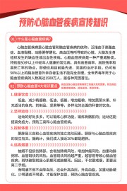 预防心脑血管疾病宣传知识海报