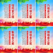 学校宿舍文化标语展板