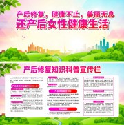 产后修复知识宣传展板