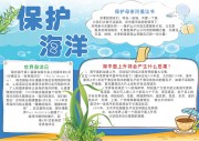 世界海洋日保护海洋电子手抄报