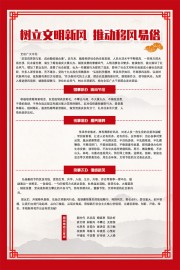 树立文明新风推动移风易俗展板图片