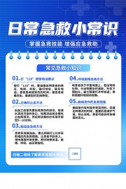 急救小常识医疗海报