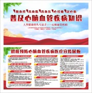 预防心脑血管疾病宣传栏图片模板