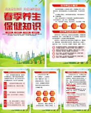 春季养生保健知识宣传系列海报