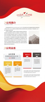 公司简介企业宣传展架图片素材