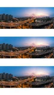 济南腊山立交桥全景图
