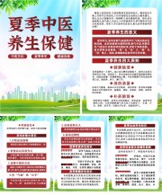 夏季中医养生保健挂图图片素材