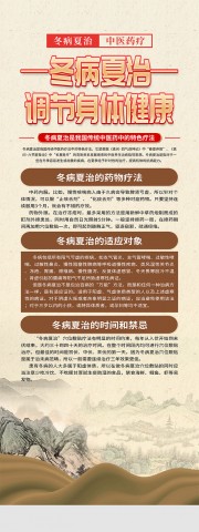 冬病夏治健康教育展架