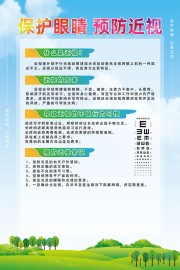 保护眼睛预防近视宣传海报图片素材