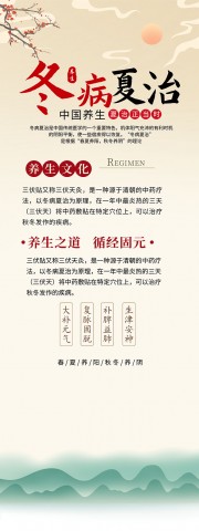 夏季养生冬病夏治宣传展架