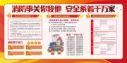 红色消防安全知识宣传栏