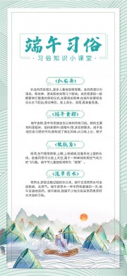 端午习俗知识小课堂海报