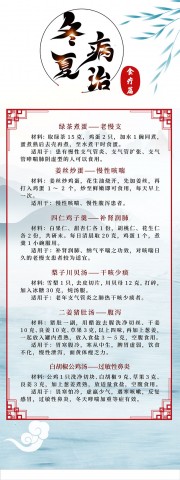 冬病夏治食疗篇展架