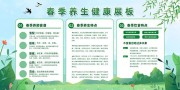 绿色清新春季养生健康展板