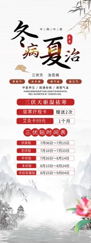 中医养生冬病夏治易拉宝
