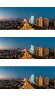宽幅济南历下广场夜色全景图