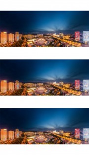 宽幅济南东荷西柳夜景图片