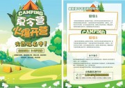 夏令营招生宣传单页图片