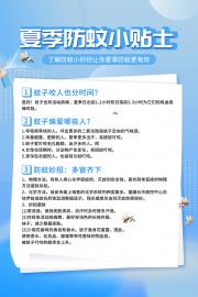 夏季防蚊虫知识海报