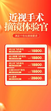 摘镜体验官眼科近视手术展架