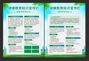 绿色清新健康教育知识宣传单页