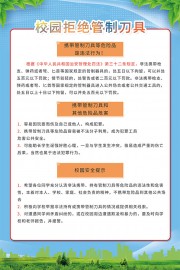 学校拒绝管制刀具制度挂图图片