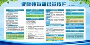 蓝色大气夏季健康教育宣传栏