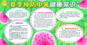 夏季预防中暑宣传栏图片素材