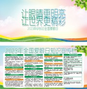 彩色全国爱眼日宣传展板