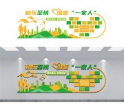 绿色清新社区文化墙