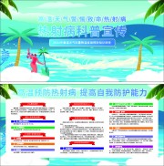 蓝色预防热射病知识展板