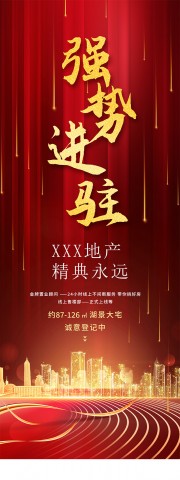 房地产强势入驻活动展架