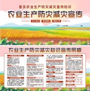农业生产防灾减灾宣传展板图片素材