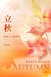 立秋节气海报图片素材
